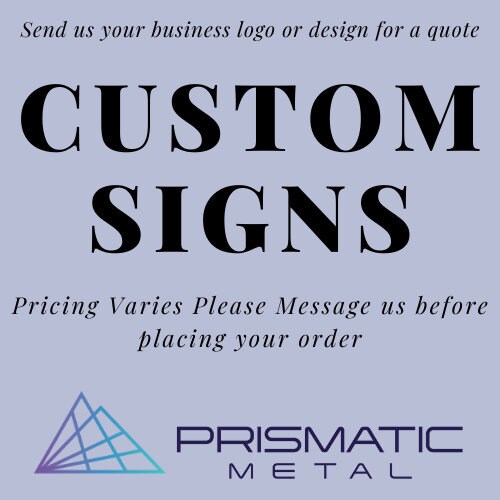 Custom Metal Business Signs - Prismatic Metal