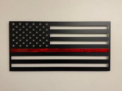 First Responder Flag |Thin Line | Metal American Flag | Available in multiple colors | Indoor/Outdoor use |Made in USA - Prismatic Metal