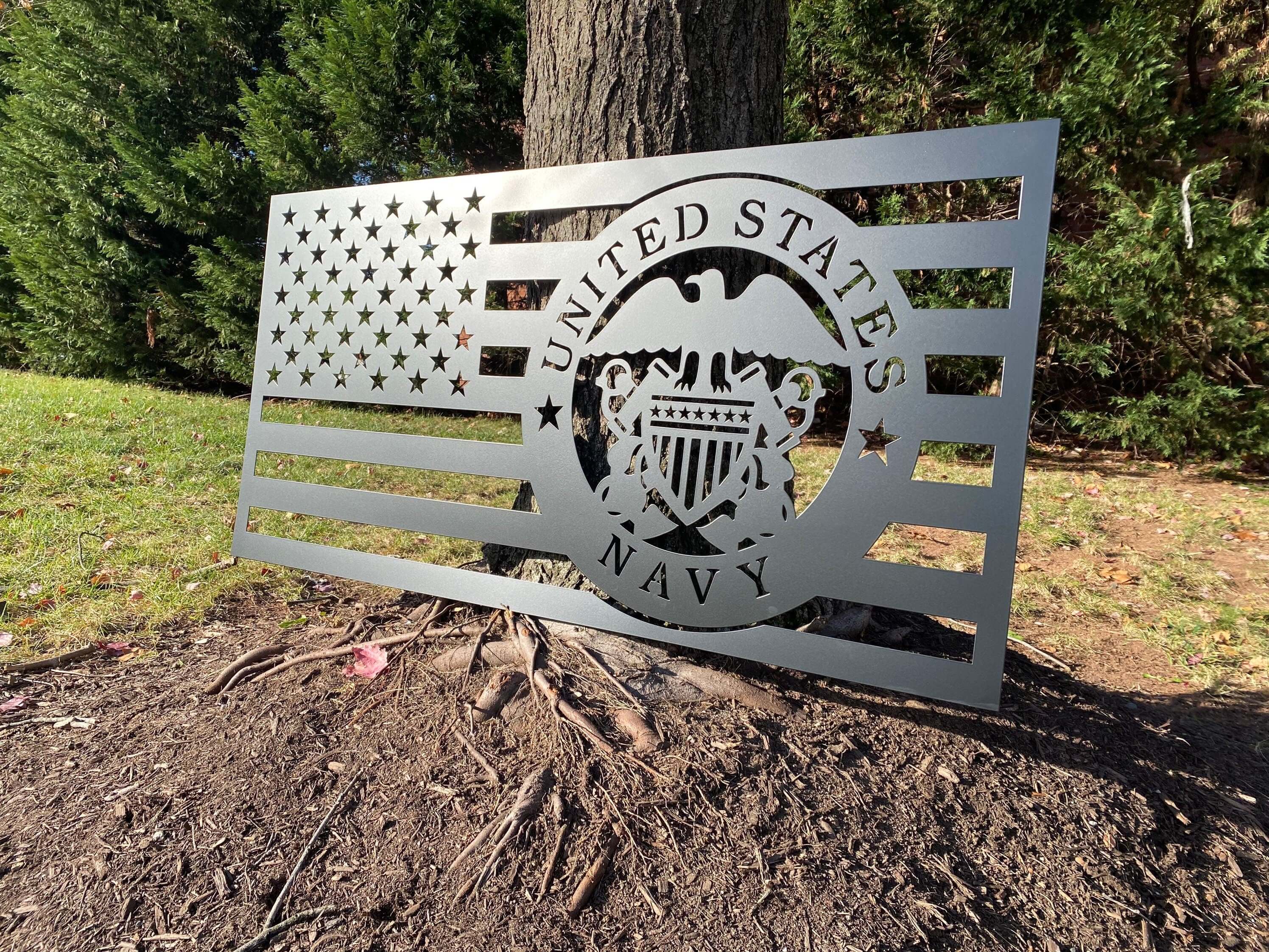 US Navy American Flag - Metal American Flag - Metal Wall Art - Air For