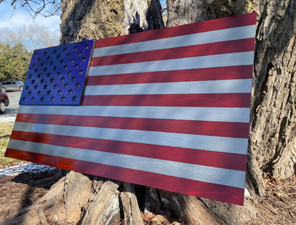 US FLAG - Red, Blue, and Steel - Prismatic Metal