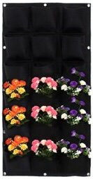 Vertical Felt Pocket Wall Planter - 18 Pocket - Prismatic Metal