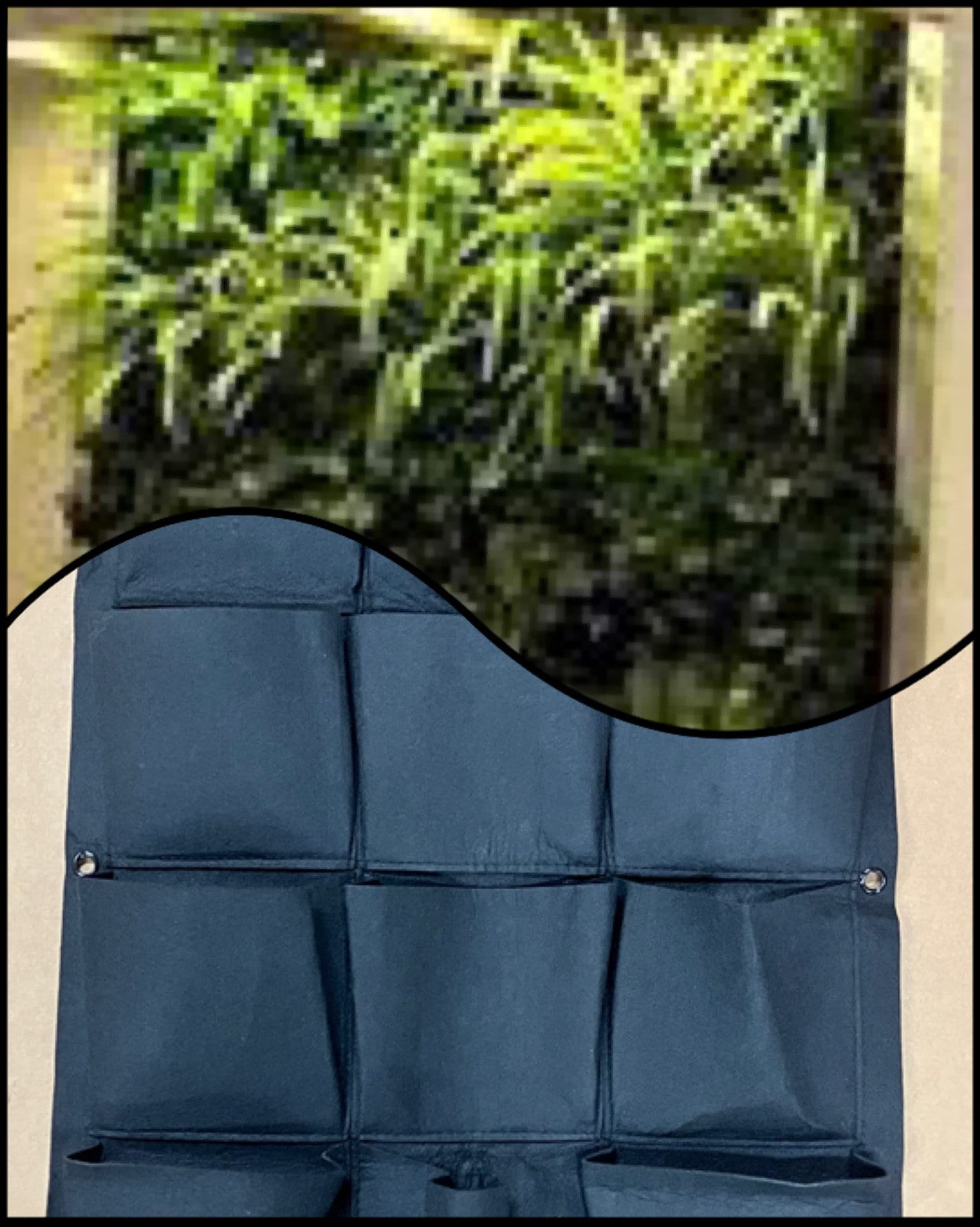 Vertical Felt Pocket Wall Planter - 18 Pocket - Prismatic Metal